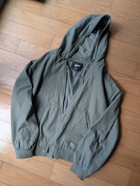 Pull&Bear Olive Green Zip Jacket